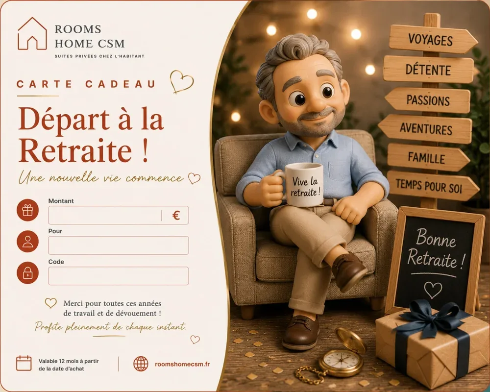 Carte cadeau Départ à la retraite – homme