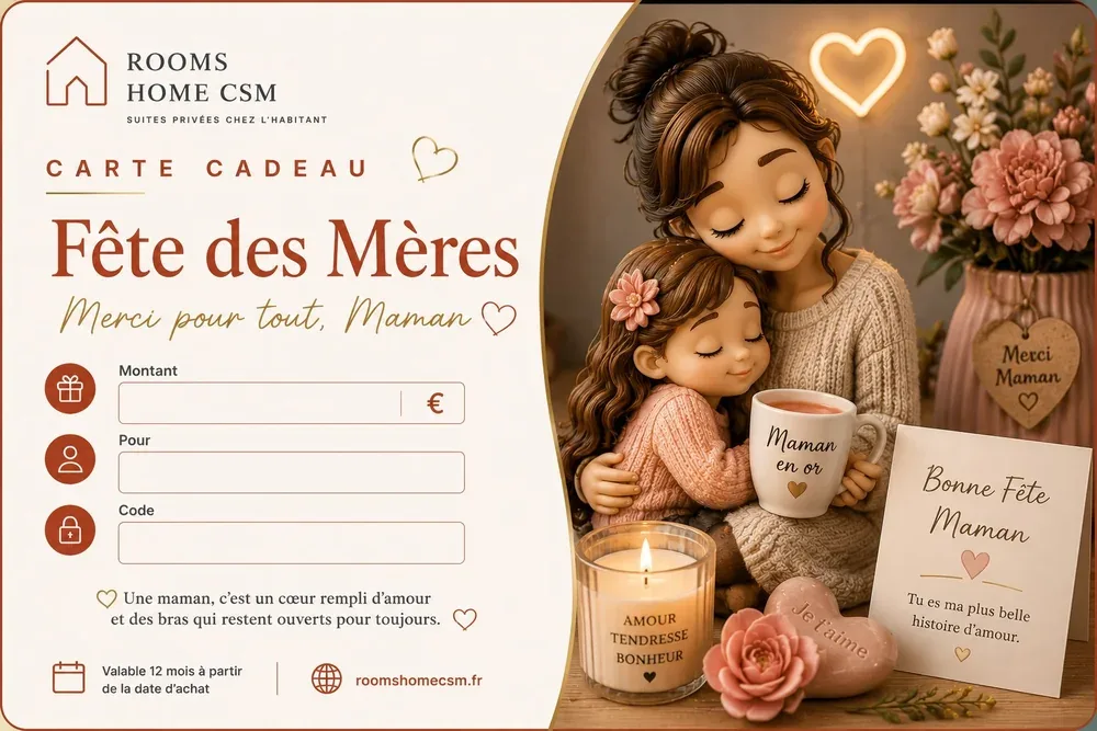 Carte cadeau Fête des Mères – maman et enfant