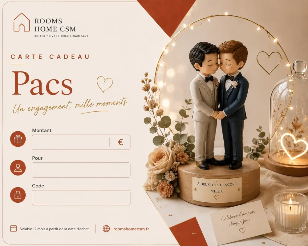Carte cadeau PACS – couple hommes