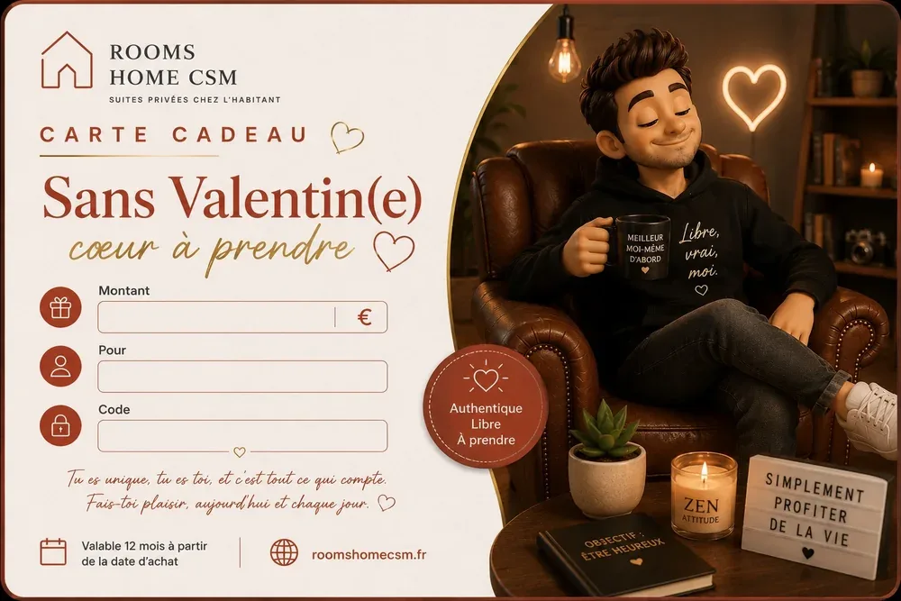 Carte cadeau Sans Valentin(e) – homme, cœur à prendre