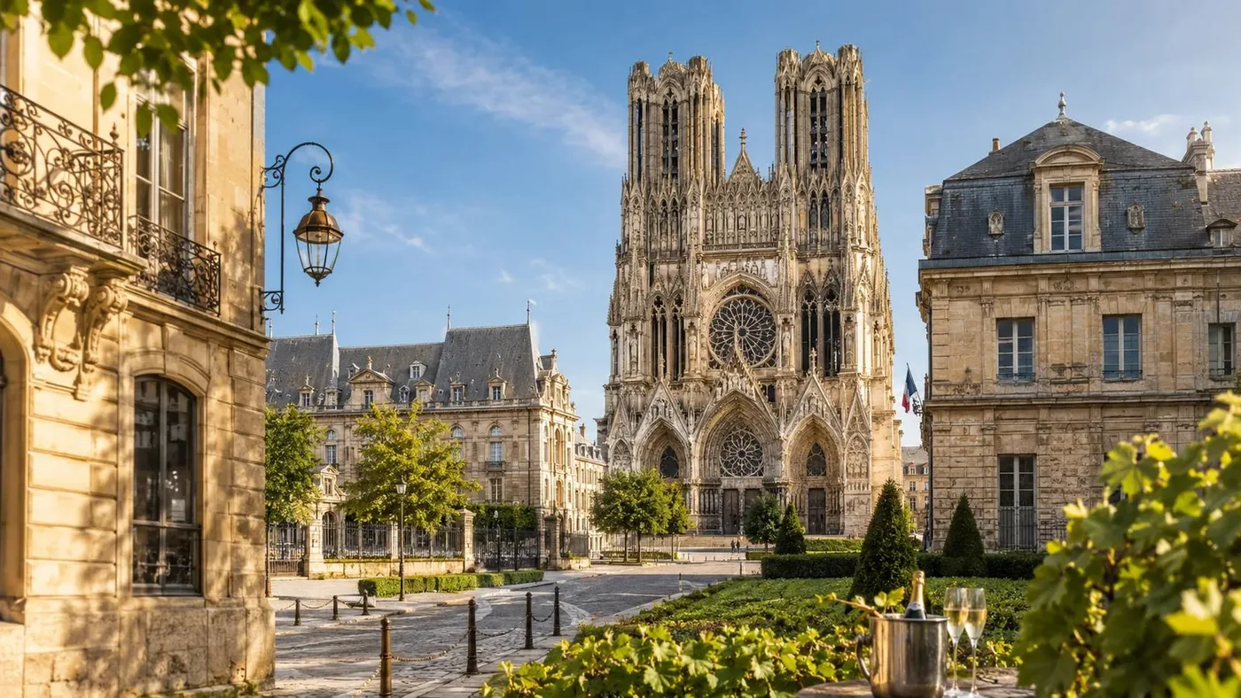 Cathédrale de Reims et patrimoine champenois près de Rooms Home CSM à Charly-sur-Marne