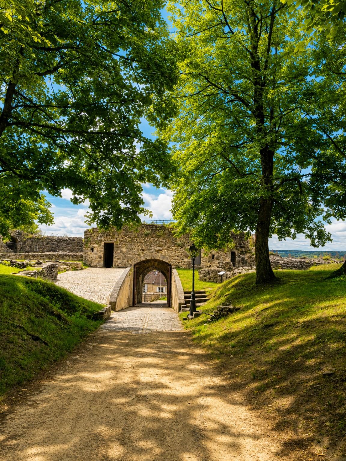 Fortifications et promenade du château médiéval de Château-Thierry