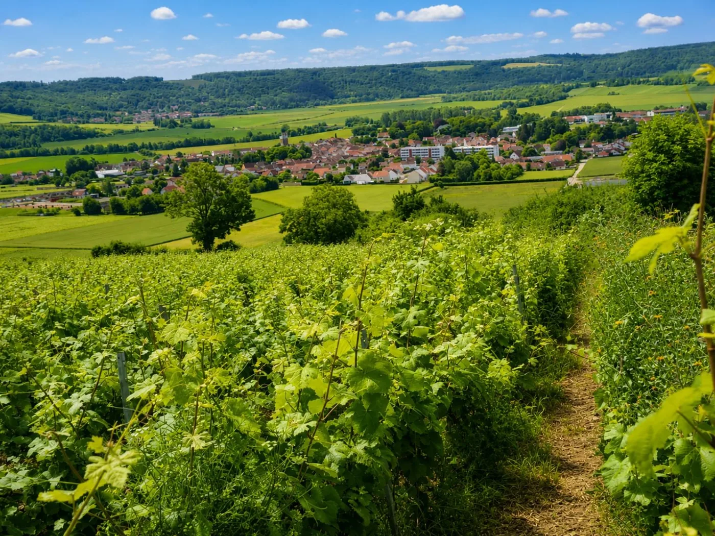 Vignobles de Charly-sur-Marne dans la vallée de la Marne